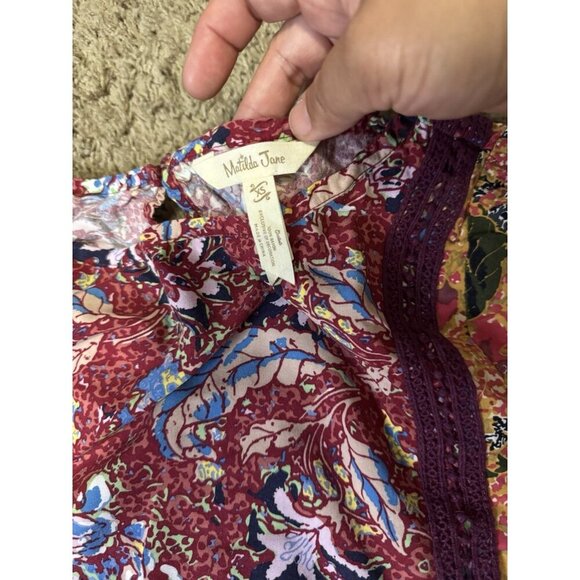 MATILDA JANE Lovely Menagerie Tunic Dress Boho Prairie Cottagecore Peasant Sz XS - Picture 5 of 10